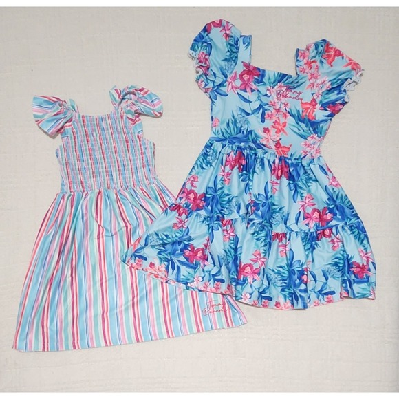 Tommy Bahama Other - Lot of 2 Girls Dresses Size 4T Tommy Bahama Dress Ruffles Summer Beach Floral